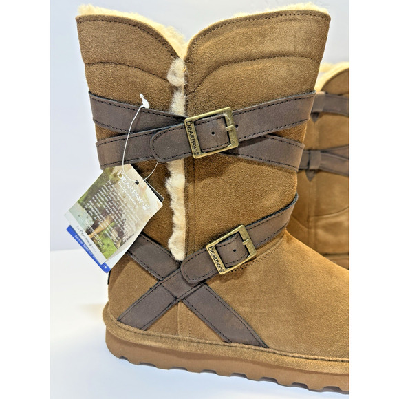 BearPaw Shelby 2012W Hickory II Women's Size 10 M Wool Sheep Skin New With Box - Picture 5 of 16